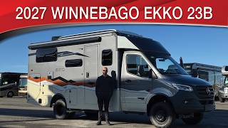A preview image of the linked video showcasing 2027 Winnebago EKKO 23B