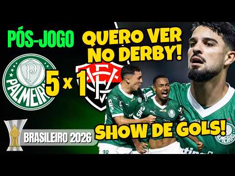 PÓS-JOGO | PALMEIRAS 5X1 VITÓRIA | BRASILEIRÃO 2026 | AO VIVO