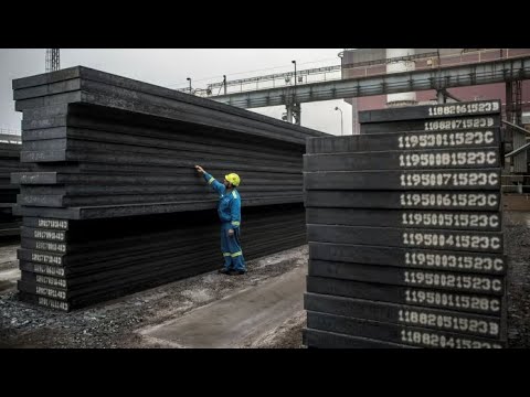 Production Process Of Steel Pipes And Giant Steel Structures. Heavy-Equipment For Steel Mill