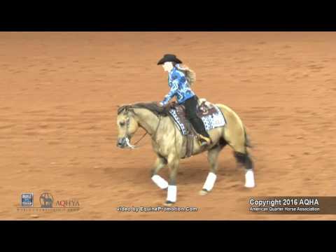DUN BEIN WIMPY ridden by HANNAH MITCHELL  - 2016 AQHYA World Show (Reining, FINALS)