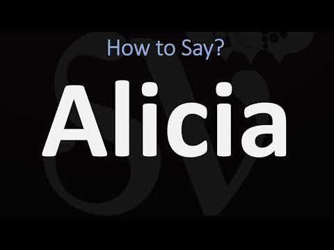 How to Pronounce Alicia? (CORRECTLY)