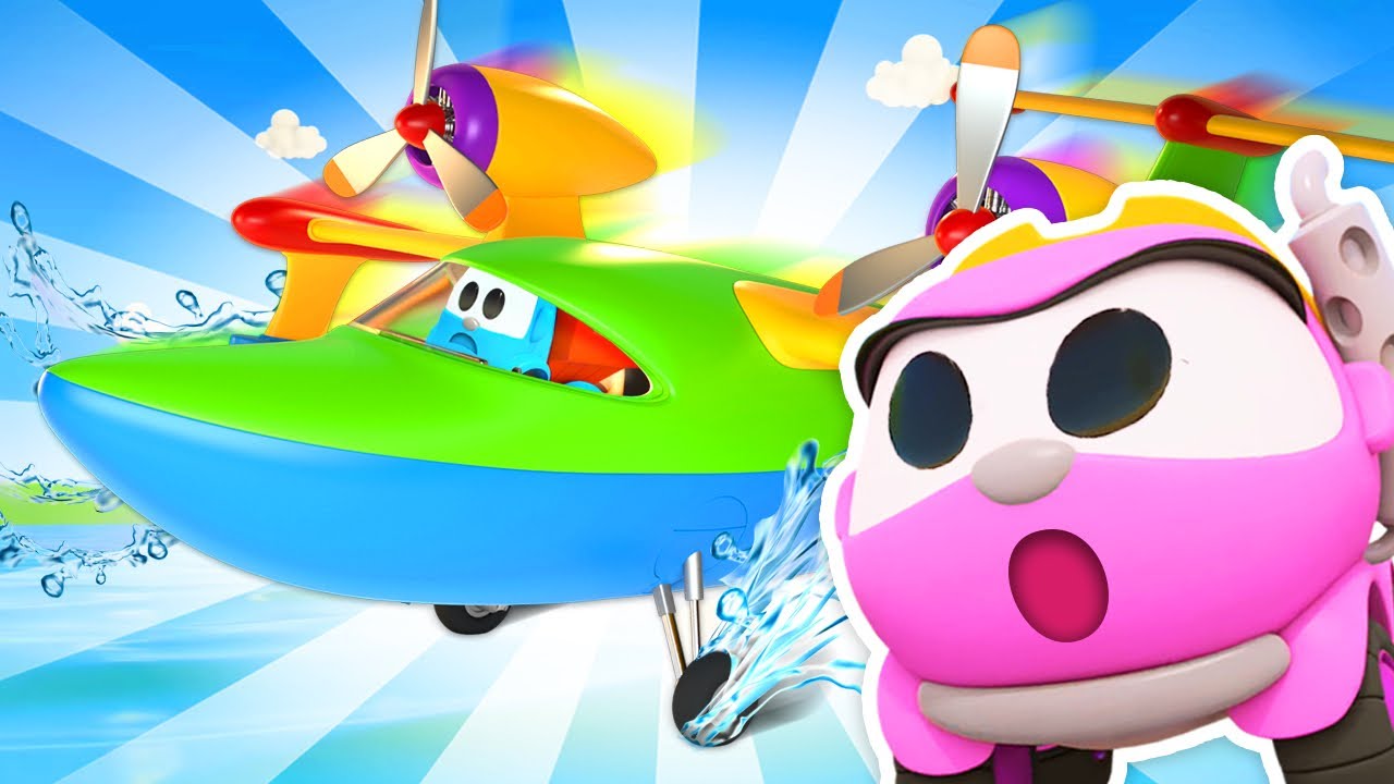 As viagens da Leia e do Léo, o caminhão! Desenhos animados. Desenho animado infantil