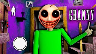 📏Granny is Baldi! Funny moments in granny's house!