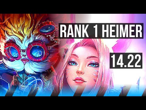 HEIMERDINGER vs AHRI (MID) | Rank 1 Heimer | VN Challenger | 14.22