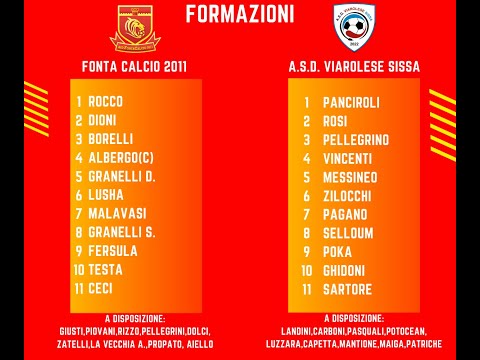 FONTA CALCIO 2011 - U.S.D. VIAROLESE SISSA | TERZA GIORNATA DI CAMPIONATO SECONDA CATEGORIA