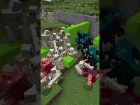 MAGIC BOY - Epic Battle: 60 Iron Golem vs Warden 👀 #Minecraft