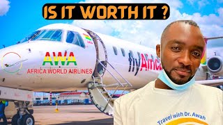 Inside African world Airlines (AWA) Flight From Accra,Ghana To Lagos, Nigeria