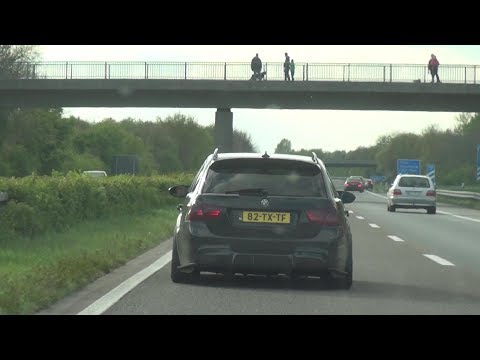 900+HP BMW 335i CHASE ON GERMAN AUTOBAHN! FAST ACCELERATIONS!