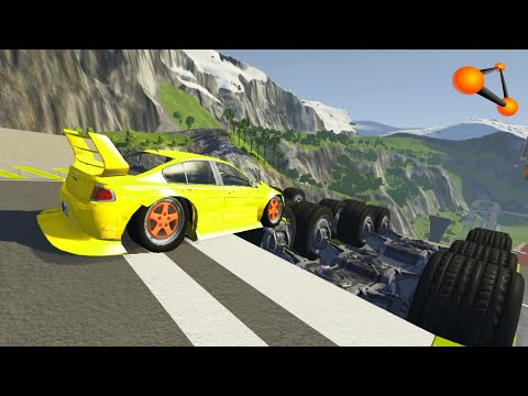 BeamNG Drive - High Speed Crazy Double Cars Jumps #47 - Crashtherapy