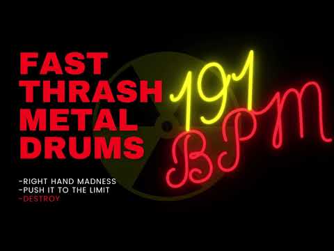 THRASH METAL DRUM TRACK #44| 191 BPM