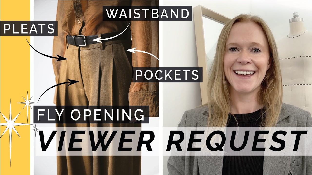 Classic Tailoring ✂️ How to Draft a Pleated Trouser Pattern (Incl. Fly, Pockets, Pleats & Waistband)