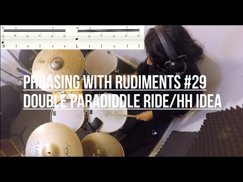 Phrasing with Rudiments #29 -  Double Paradiddle groove idea