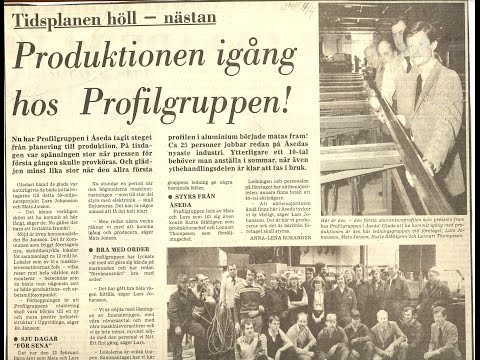ProfilGruppens historia del 3,4,5.  Etableringen i Åseda jan - april1981