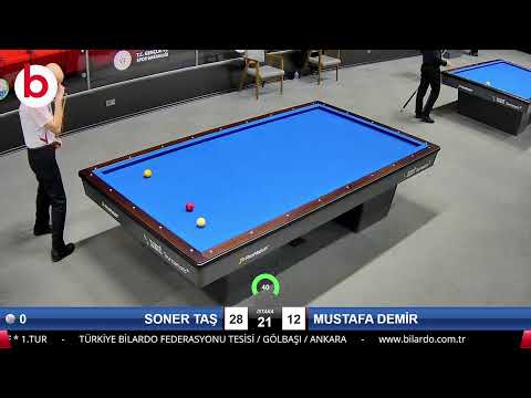 SONER TAŞ & MUSTAFA DEMİR Bilardo Maçı - 2022 1.LİG PLAY-OFF-1.TUR