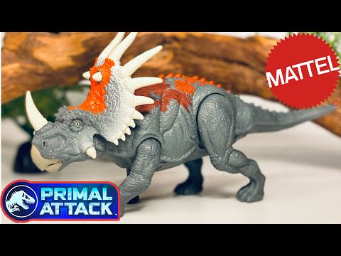 Mattel Primal Attack Styracosaurus Savage Strike Review!! Jurassic World