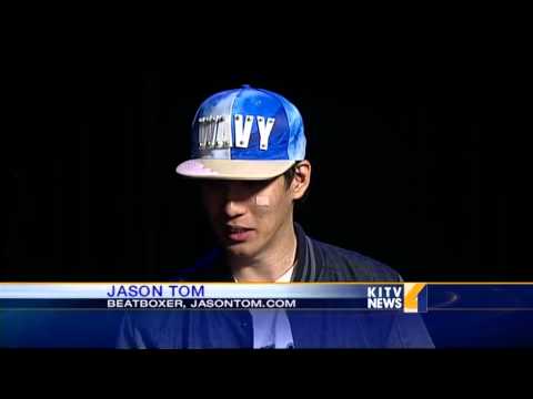 Oahu Beatboxer Jason Tom performs