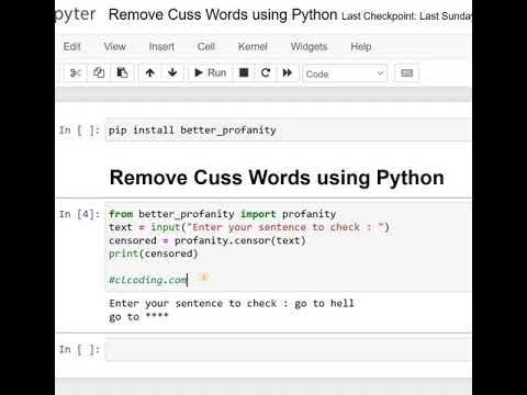 Day 36 Remove Cuss Words Using Python