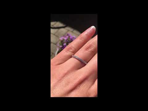 Stackable 1.5 mm Double Shared Prong Eternity Ring - TwoBirch-TB-ETR-0004-WG-F