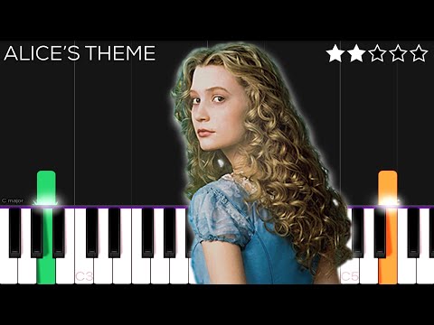 Alice in Wonderland - Alice's Theme - Danny Elfman | EASY Piano Tutorial
