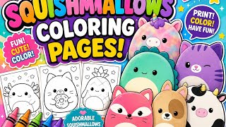 Squishmallows Coloring Pages | Cute & Fun Printable Coloring Pages for Kids 🧸🎨
