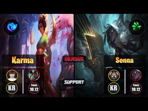 Beryl KARMA (Support) [Summon Aery] VS SENNA - Challenger KR Patch 10.12