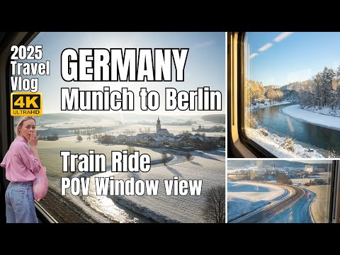 LIVE: Munich to Berlin Winter Train Ride 🚆❄️  Snow Fields, Scenic Germany, Relaxing Travel View
