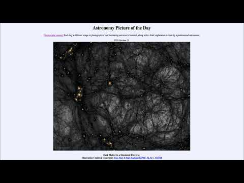 2020 October 25 - Dark Matter in a Simulated Universe