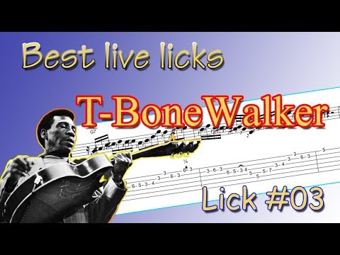 T-Bone Walker - best live blues licks #03 (guitar-lesson)