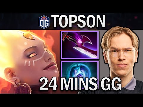 OG.TOPSON LINA WITH 16 KILLS - 24 MINS GG - DOTA 2 GAMEPLAY