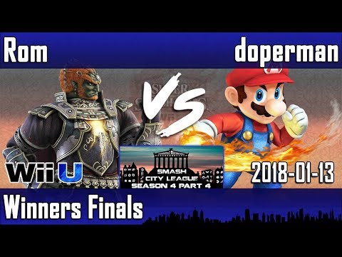 SCLS4P4 -WF- Rom (Ganondorf) vs doperman (Mario) - Smash 4