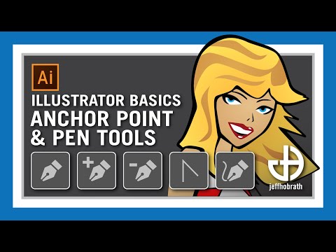 Pen, Anchor Point and Curvature Tools Tutorial | Adobe Illustrator Basics | Jeff Hobrath Art Studio
