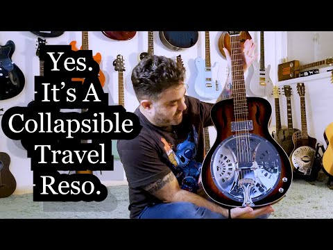 Journey Instruments FR300BE First Class OM Resonator Body Solid African Mahogany Neck 6-String Acoustic-Electric Collapsible Travel Guitar w/Gig Bag image 12