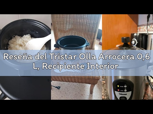 Vídeo relacionado con Tristar Olla Arrocera 0,6 L, Recipiente Interior Antiadherente, Función Mantener Caliente y Apagado Automático, Diseño Compacto, Con Vaso Medidor y Cuchara, 300 W, RK-6142