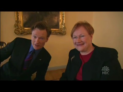Conan Travels - "Conan Meets Finnish President Tarja Halonen" - 3/10/06