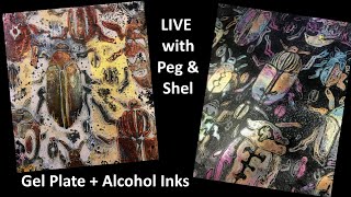 Gel Plate Printing with Alcohol Inks - Multiple Techniques