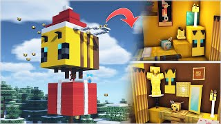 ⛏️ MINECRAFT :: 🐝 Build a Cute Santa Bee House🎄[마인크래프트 크리스마스 산타 꿀벌 집짓기 건축강좌]