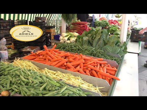 Warenkunde von Gemüse und Obst auf dem Hamburger Wochenmarkt in Rahlstedt,Hausmannskost, Warenkunde,