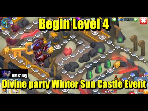 Begin Level 4 - Divine party Winter Sun Castle Event - Dragon Mania Legends - (DMK*Jay) 드래곤 매니아 레전드