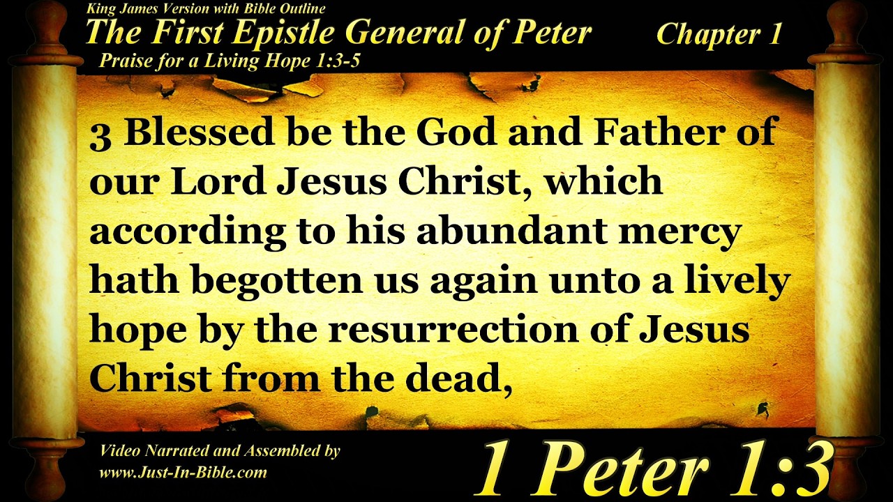 1 Peter Chapter 1 - Bible Book 60 - Holy Bible Audio Text - KJV King James Read Along Bible