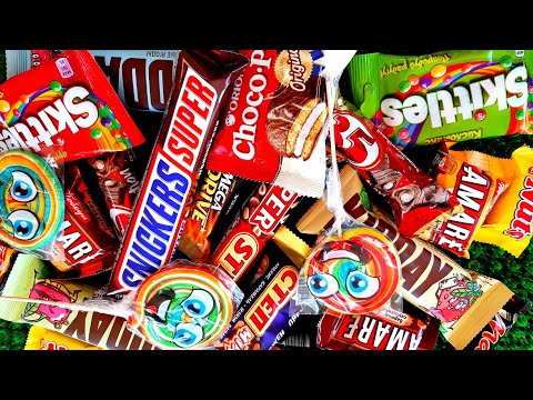 ASMR Satisfying Video | Enjoy  Wonderful Candy Unpacking | Nuts Snickers Kidday Amare Step MegaDrive
