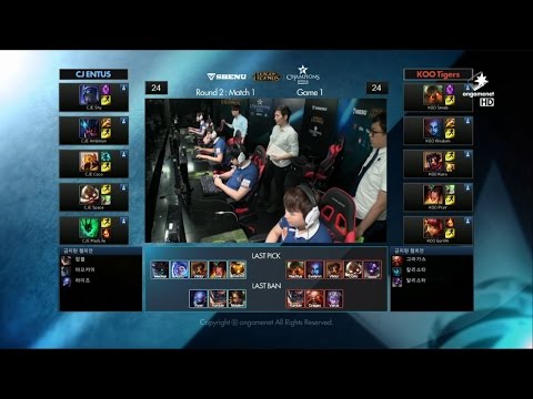 CJ vs KOO Game 1 Highlights - CJ ENTUS vs KOO TIGERS - Week 7 LCK Champions Korea Summer 2015