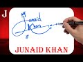 Junaid Khan Name Signature Style | J Signature Style | Signature Style of My Name Junaid Khan