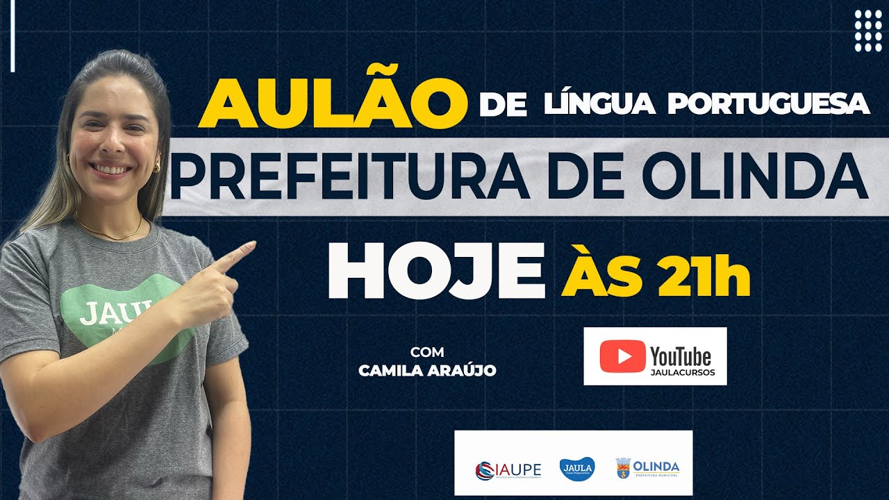 AULÃO DE LÍNGUA PORTUGUESA - CONCURSO PÚBLICO DA PREFEITURA DE OLINDA