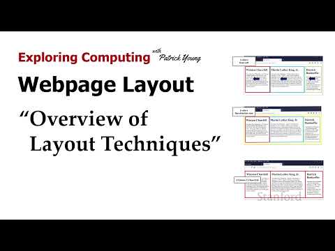 Stanford CS105 | 2021 | Lecture 11.1 Webpage Layout: Overview of Layout Techniques