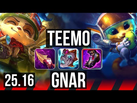 TEEMO vs GNAR (TOP) | KR Master | 25.16