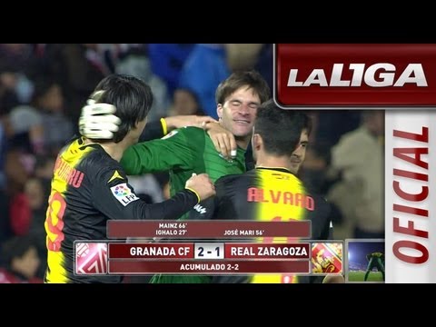 La Liga | Granada CF - Real Zaragoza (2-1) | 29-11-2012 | 1/16 vuelta Copa del Rey | Resumen
