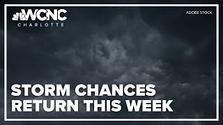 Storms chances return this week