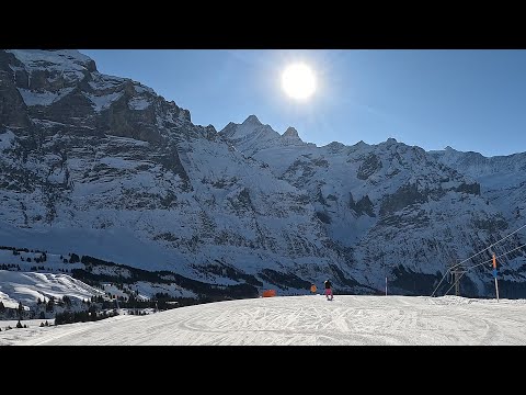 Ski,Switzerland,Jungfrau Ski Region,Part 1,Grindelwald First,4K