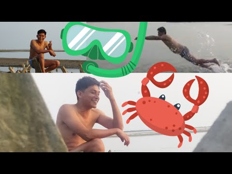 sexist naked man at beach/Eating wild veg with pork🐖🥩