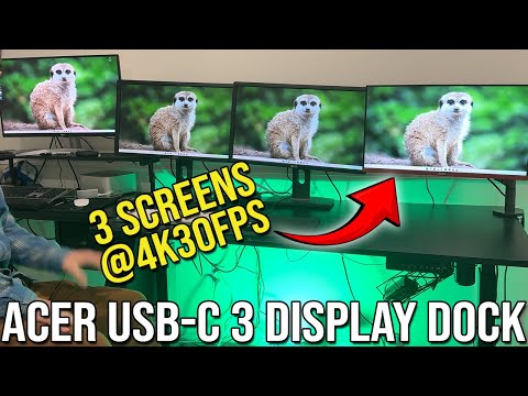 ACER USB-C 3 Monitor HDMI DP 4k30fps Dock für PC Mac